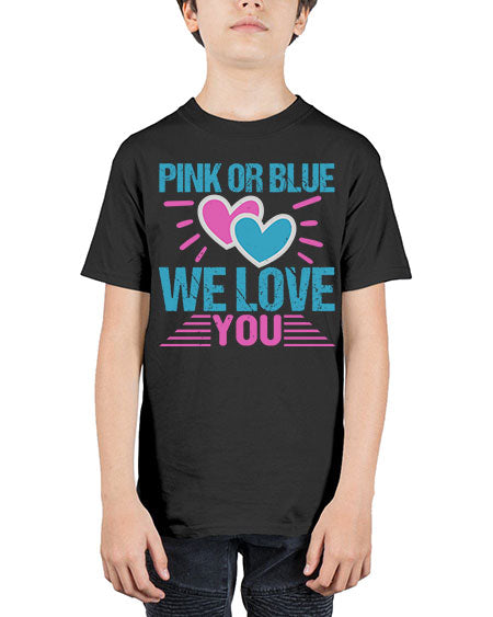 Pink or Blue we love you Style 189# - baby - Youth Tee Unisex