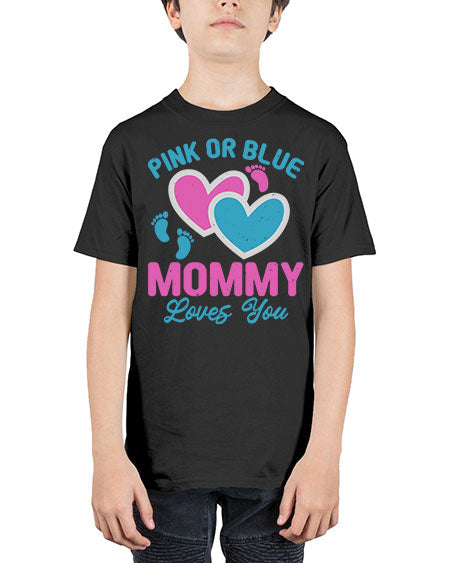 Pink or blue mommy loves you Style 186# - baby - Youth Tee Unisex