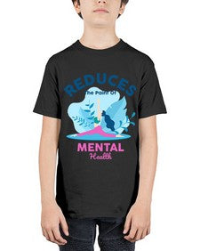 Reduces the Paint of Mental Health 495# - yoga - Youth Tee Unisex