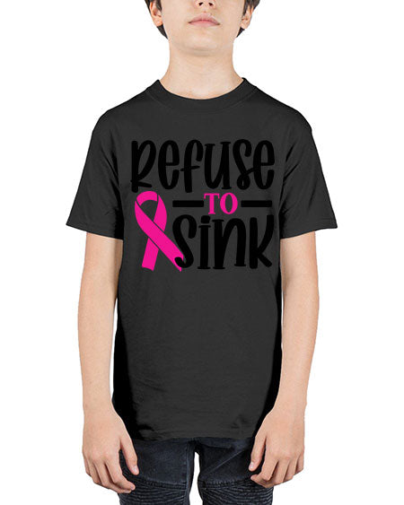 Refuse to Sink 9# - breast cancer - Youth Tee Unisex