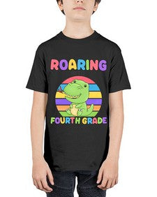 Roaring to fourth Grade Trex 769# - fourth grade - Youth Tee Unisex