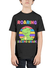 Roaring to second Grade Trex 772# - second grade - Youth Tee Unisex