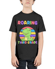 Roaring to third Grade Trex 773# - third grade - Youth Tee Unisex