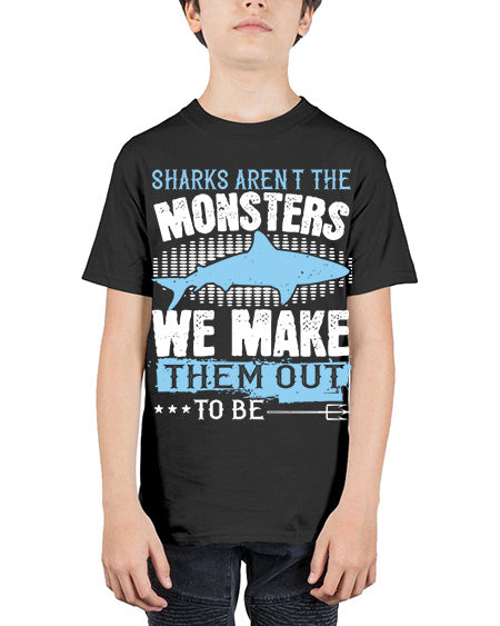 Sharks arent the monsters we make them out to be Style 26# - shark-fish - Youth Tee Unisex