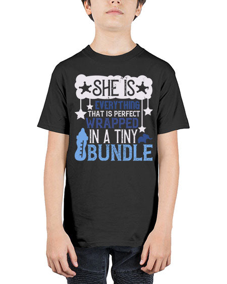 She is everything that is perfect wrapped in a tiny bundle Style 445# - baby - Youth Tee Unisex