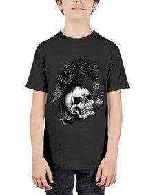 Skull Crow 1052# - graphic - Youth Tee Unisex