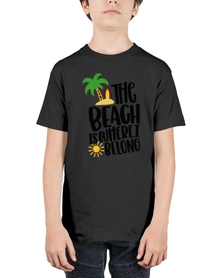 The Beach Is Where I Belong Style 11# - summer - Youth Tee Unisex