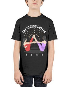 The Stress Cutter 562# - yoga - Youth Tee Unisex