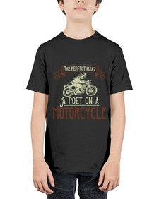 The perfect man a poet on a motorcycle 68# - motorcycle - Youth Tee Unisex