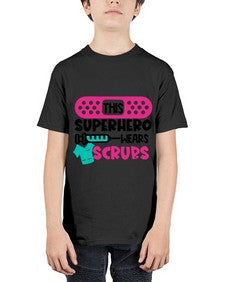 This Superhero Wears Scrubs Style Style 1565# - nurse - Youth Tee Unisex