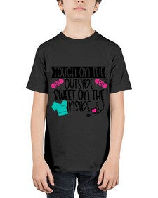 Tough On The Outside Sweet On The Inside Style Style 1581# - nurse - Youth Tee Unisex