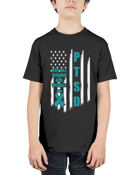 Veteran Not All Wounds Are 5# - PTSD - Youth Tee Unisex