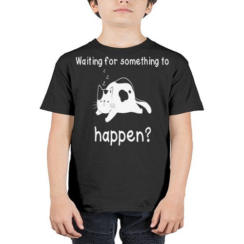 Waiting For Something Sleeping Cat 285# - anime - Youth Tee Unisex