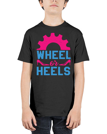 Wheel or Heels Style 238# - baby shower - Youth Tee Unisex
