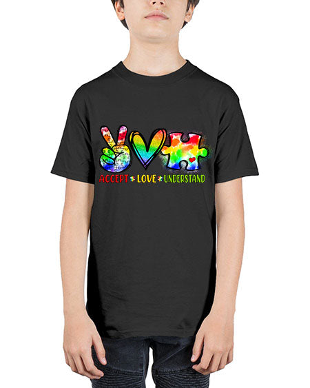 accept love understand - autism - Youth Tee Unisex