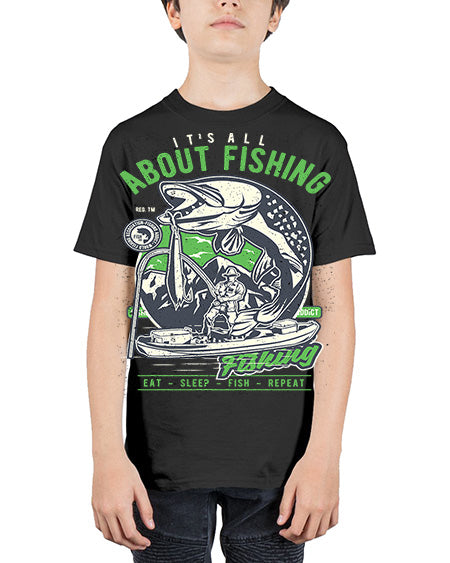 all about fishing cs 67# - shark-fish - Youth Tee Unisex