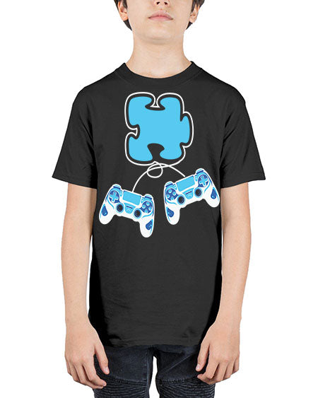 autism awareness gamer puzzle piece 11# - autism - Youth Tee Unisex