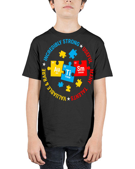 autism elements periodic table awareness 19# - autism - Youth Tee Unisex
