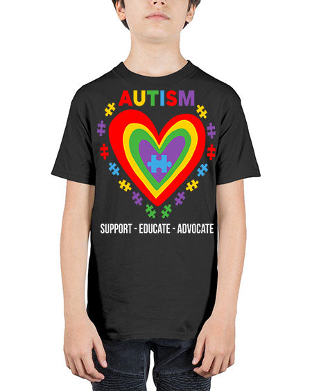 autism support educate 55# - autism - Youth Tee Unisex