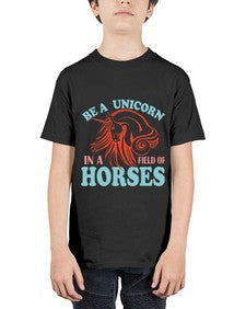 be a unicorn in a field of horses 36# - unicorn - Youth Tee Unisex