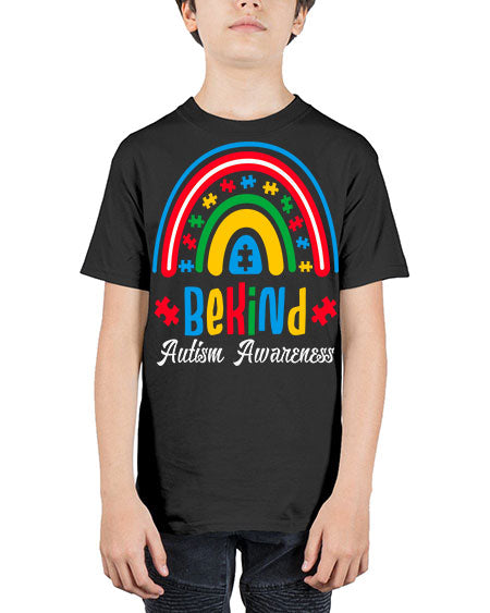 be kind autism awareness rainbow 67# - autism - Youth Tee Unisex