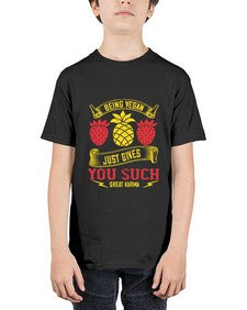 being vegan just gives you such great karma 53# - vegan - Youth Tee Unisex