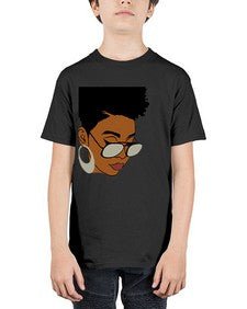 black afro 44# - black girls or women - Youth Tee Unisex