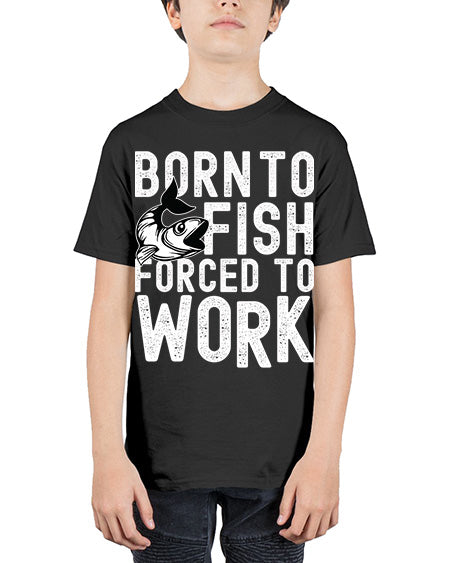 born to fish 64# - shark-fish - Youth Tee Unisex