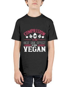 compassion is the best side effect of being vegan 877# - vegan - Youth Tee Unisex