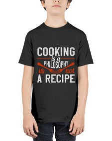 cooking is a philosophy its not a recipe 128# - cooking - Youth Tee Unisex