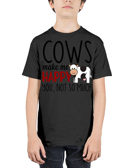cows make me happy you not so much - cow - Youth Tee Unisex
