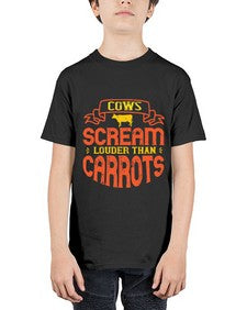 cows scream louder than carrots 135# - vegan - Youth Tee Unisex