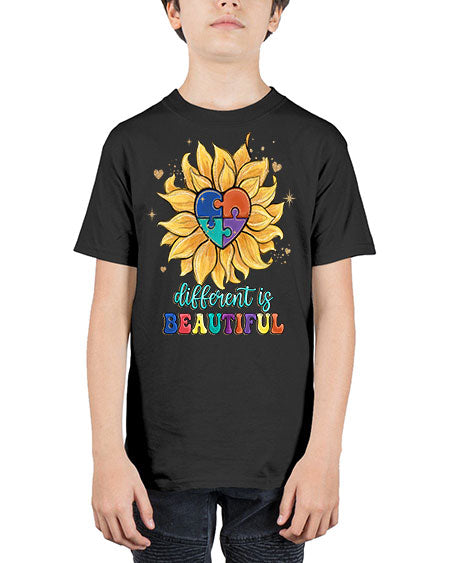 different is beautiful - autism - Youth Tee Unisex