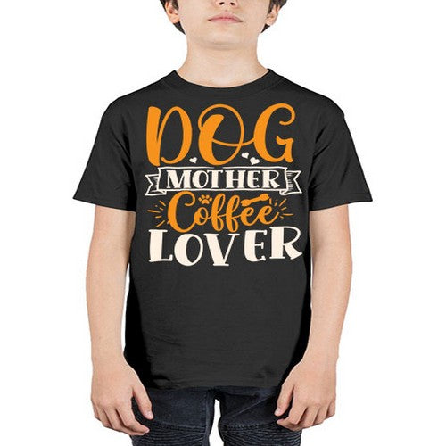 dog mother coffee lover 87# - dogs - Youth Tee Unisex