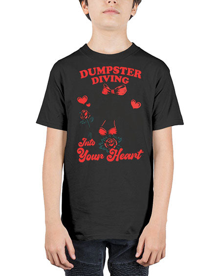 dumpster diving into your heart 11# - raccoon - Youth Tee Unisex