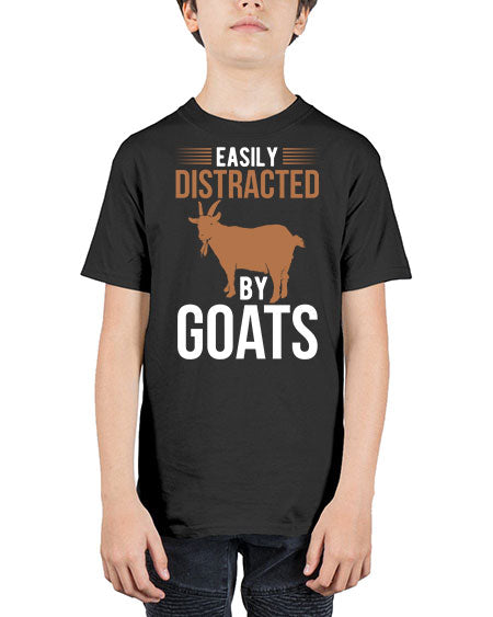easily distracted by goats Style 5# - goat - Youth Tee Unisex