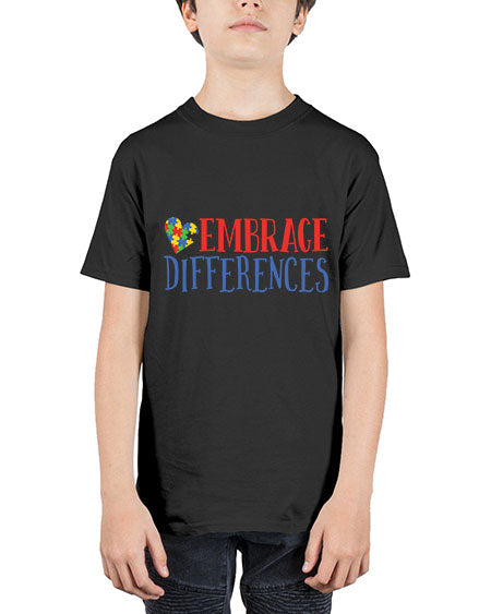 embrace differences Style 13# - autism - Youth Tee Unisex