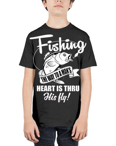 fishing 24# - shark-fish - Youth Tee Unisex