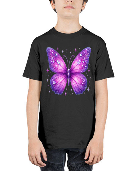 glitter butterfly 13# - butterfly - Youth Tee Unisex