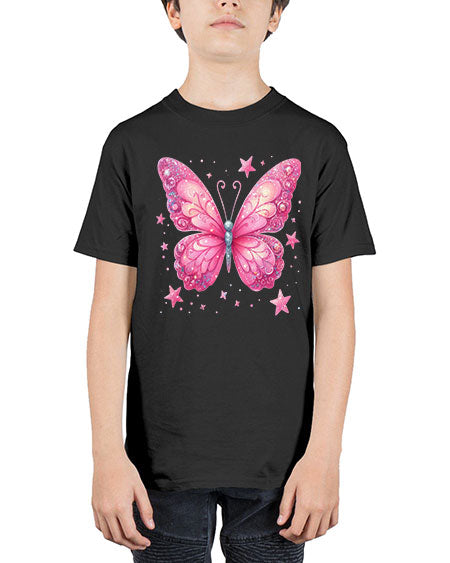 glitter butterfly 16# - butterfly - Youth Tee Unisex