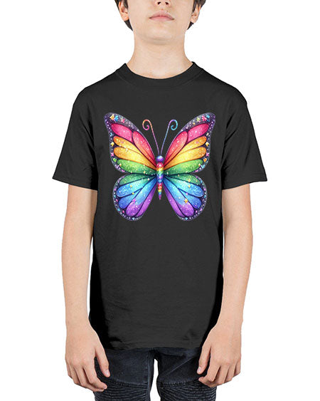 glitter butterfly 19# - butterfly - Youth Tee Unisex