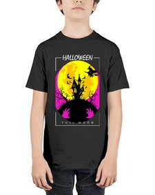 halloween full moon 500# - art pop art - Youth Tee Unisex