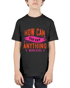 how can you eat anything with eyes 1064# - vegan - Youth Tee Unisex