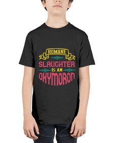 humane slaughter is an oxymoron 194# - vegan - Youth Tee Unisex