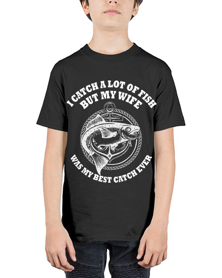 i catch a lot of fish 85# - shark-fish - Youth Tee Unisex