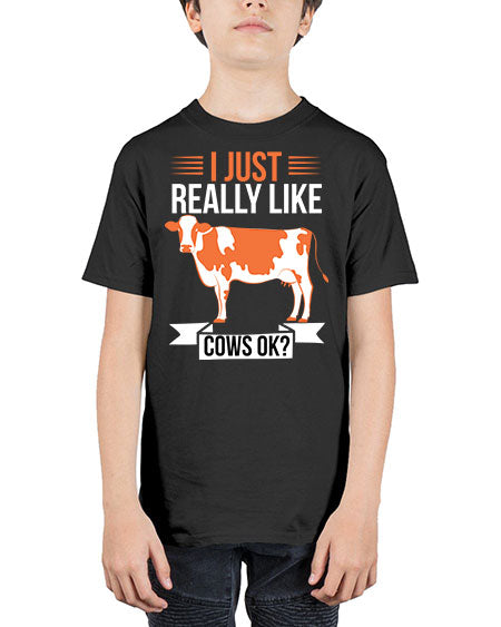 i just really like cows ok Style 3# - cow - Youth Tee Unisex