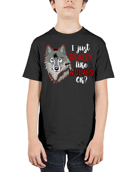 i just really like wolves - wolf - Youth Tee Unisex
