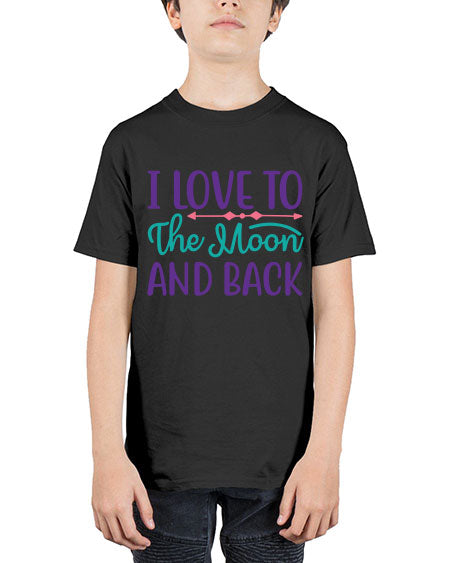 i love to the moon and back 6# - moon - Youth Tee Unisex