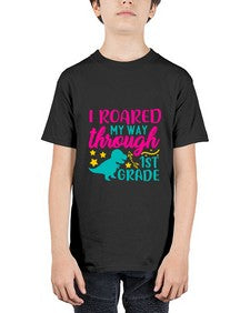 i roared my way through first grade 374# - first grade - Youth Tee Unisex