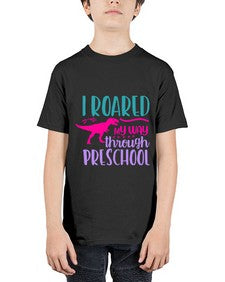 i roared my way through preschool 375# - prek headstart - Youth Tee Unisex